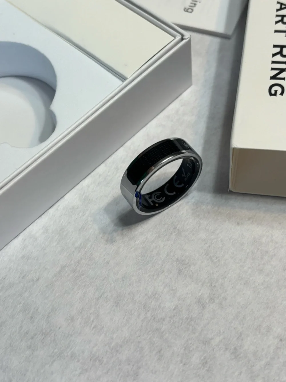 Men’s 0.88in/22.3mm Smart Ring - Silver Smart Wearable Ring